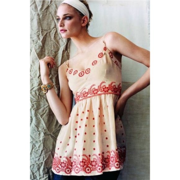 Anthropologie Lithe Linen Sandalwood Blouse Beige - Picture 11 of 11